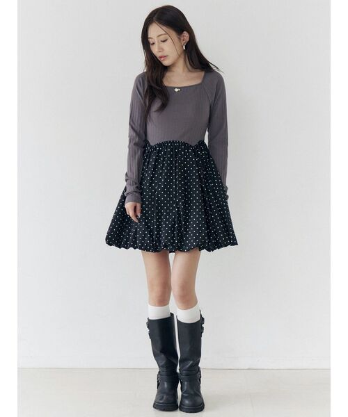 CALNAMUR（カルナムール）の「ドッキングバルーンミニワンピース（ワンピース・レディース・チャコールグレー/ブラック・SMALL/MEDIUM）」の20枚目の写真