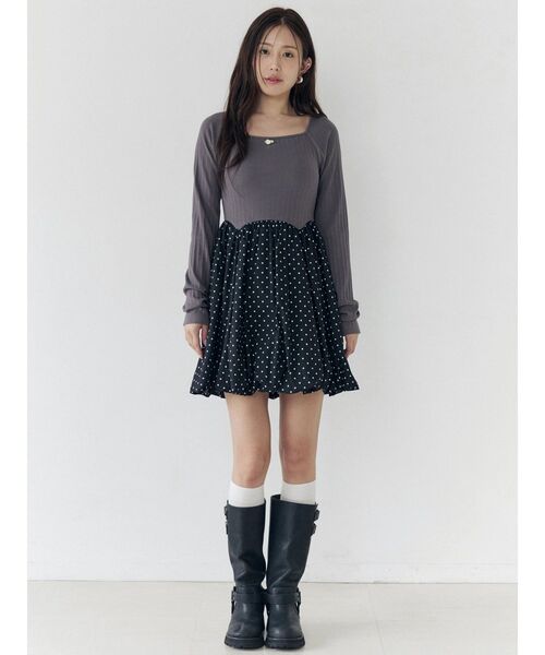 CALNAMUR（カルナムール）の「ドッキングバルーンミニワンピース（ワンピース・レディース・チャコールグレー/ブラック・SMALL/MEDIUM）」の21枚目の写真