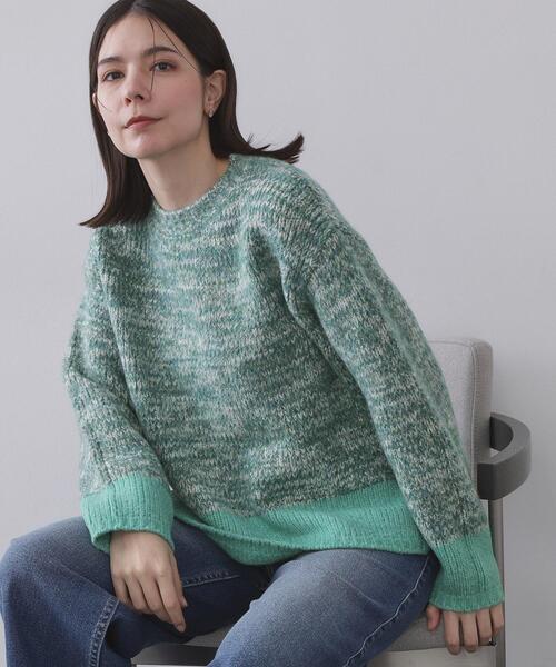 セール】カラーMIXミドルゲージニット【洗濯機OK】（ニット/セーター