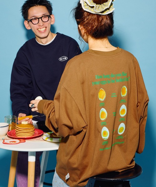 niko and...（ニコアンド）の「【にっぽんのASAGOHAN】アソートロンT【UNISEX】（Tシャツ/カットソー・レディース・オフホワイト/ライトグレー/ブラウン・MEDIUM/LARGE）」の3枚目の写真