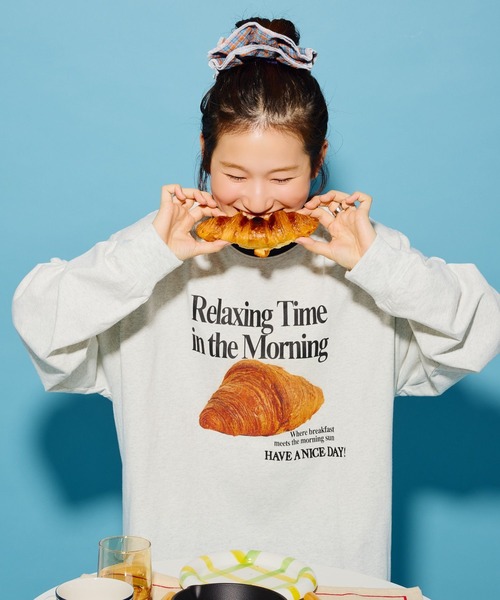 niko and...（ニコアンド）の「【にっぽんのASAGOHAN】アソートロンT【UNISEX】（Tシャツ/カットソー・レディース・オフホワイト/ライトグレー/ブラウン・MEDIUM/LARGE）」の2枚目の写真