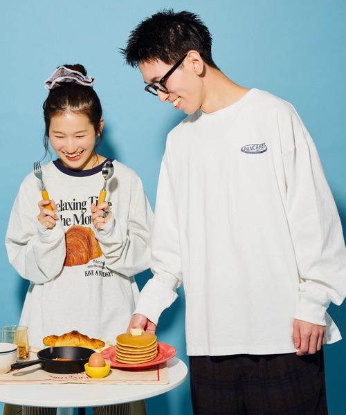 niko and...（ニコアンド）の「【にっぽんのASAGOHAN】アソートロンT【UNISEX】（Tシャツ/カットソー・レディース・オフホワイト/ライトグレー/ブラウン・MEDIUM/LARGE）」の5枚目の写真