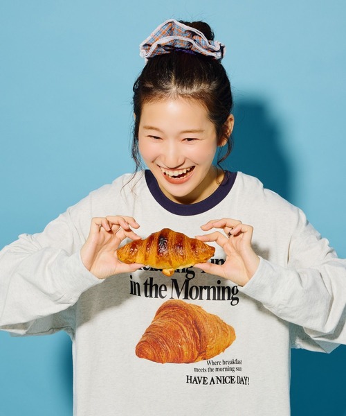 niko and...（ニコアンド）の「【にっぽんのASAGOHAN】アソートロンT【UNISEX】（Tシャツ/カットソー・レディース・オフホワイト/ライトグレー/ブラウン・MEDIUM/LARGE）」の9枚目の写真