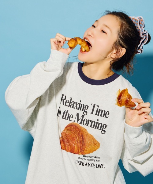 niko and...（ニコアンド）の「【にっぽんのASAGOHAN】アソートロンT【UNISEX】（Tシャツ/カットソー・レディース・オフホワイト/ライトグレー/ブラウン・MEDIUM/LARGE）」の10枚目の写真