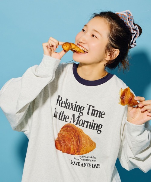 niko and...（ニコアンド）の「【にっぽんのASAGOHAN】アソートロンT【UNISEX】（Tシャツ/カットソー・レディース・オフホワイト/ライトグレー/ブラウン・MEDIUM/LARGE）」の11枚目の写真