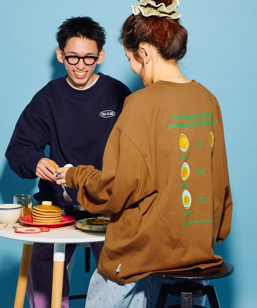 niko and...（ニコアンド）の「【にっぽんのASAGOHAN】アソートロンT【UNISEX】（Tシャツ/カットソー・レディース・オフホワイト/ライトグレー/ブラウン・MEDIUM/LARGE）」の13枚目の写真