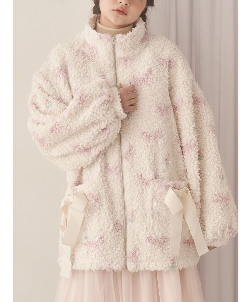 Fluffy Tulip Boa Blouson(ブルゾン)|merry jenny(メリージェニー Fluffy Tulip Boa Blouson(ブルゾン)|merry jenny(メリージェニー