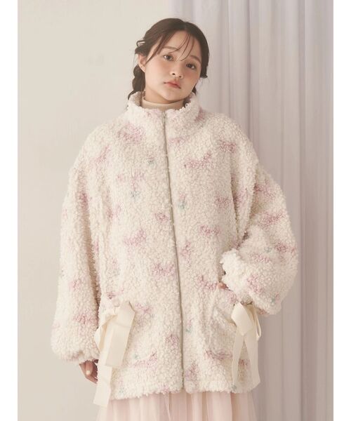merry jenny（メリージェニー）の「Fluffy Tulip Boa Blouson（ブルゾン・レディース・ピンク/ブルー・FREE）」の4枚目の写真