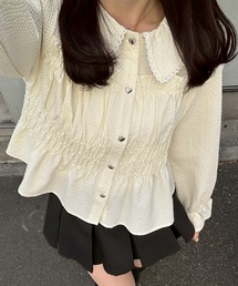 continuer de NICE CLAUP | シャーリングペプラムブラウス(シャツ/ブラウス)