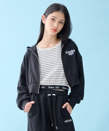 BISKEE（ビスキー）の「ショート丈 ジップパーカー（パーカー）」