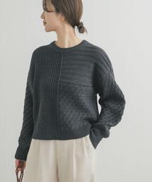 URBAN RESEARCH DOORS | パッチワーク柄袖ボリュームニット(ニット/セーター)