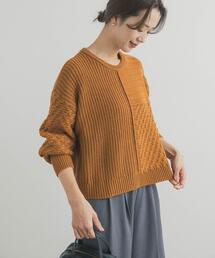 URBAN RESEARCH DOORS | パッチワーク柄袖ボリュームニット(ニット/セーター)