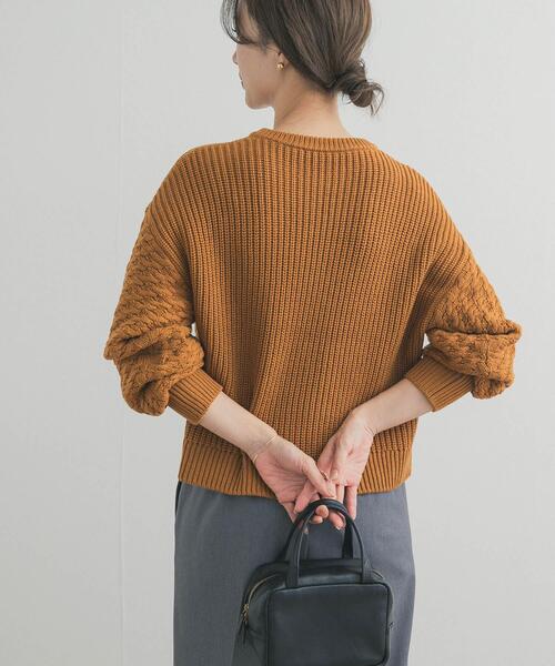 セール】パッチワーク柄袖ボリュームニット（ニット/セーター）｜URBAN