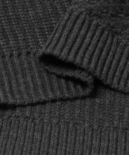 URBAN RESEARCH DOORS（アーバンリサーチドアーズ）の「パッチワーク柄袖ボリュームニット（ニット/セーター・レディース・ゴールド/チャコールグレー/ライトベージュ・FREE）」の6枚目の写真