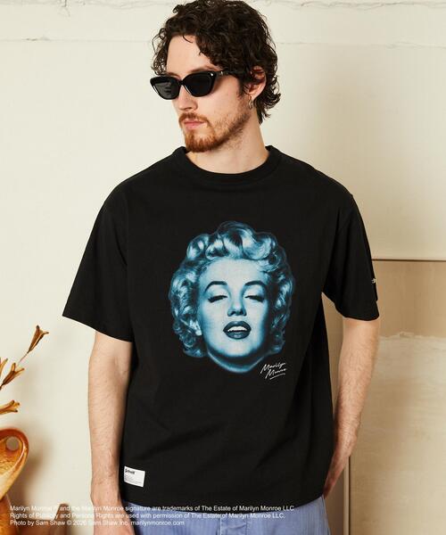 Schott(ショット)の「Schott/ショット/MARILYN MONROE MONOCHROME T-SHIRT/マリリンモンロー モノクローム Tシャツ(Tシャツ/カットソー・メンズ・ブラック/ホワイト・2XL/L/M/XL)」の19枚目の写真