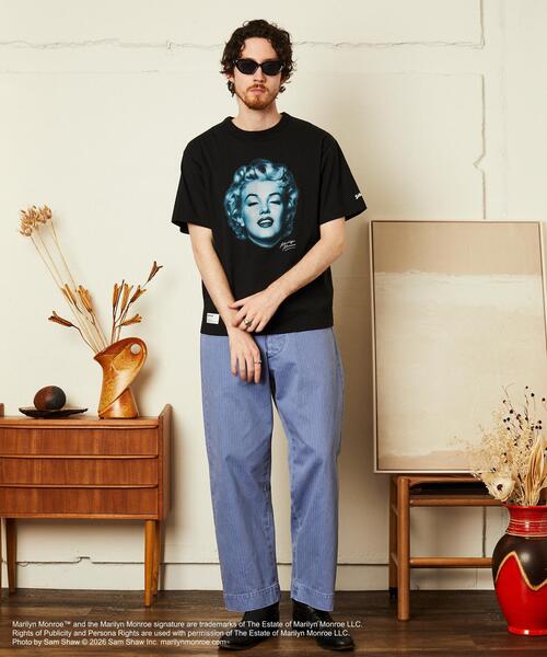 Schott(ショット)の「Schott/ショット/MARILYN MONROE MONOCHROME T-SHIRT/マリリンモンロー モノクローム Tシャツ(Tシャツ/カットソー・メンズ・ブラック/ホワイト・2XL/L/M/XL)」の20枚目の写真