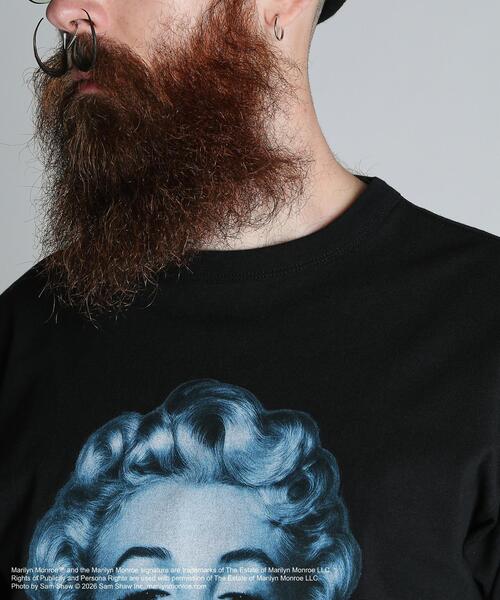 Schott(ショット)の「Schott/ショット/MARILYN MONROE MONOCHROME T-SHIRT/マリリンモンロー モノクローム Tシャツ(Tシャツ/カットソー・メンズ・ブラック/ホワイト・2XL/L/M/XL)」の14枚目の写真