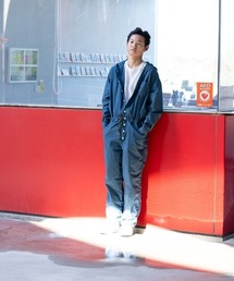 gym master（ジムマスター）の「ピグメントコットンナイロンキャンパジャマ（つなぎ/オールインワン）」