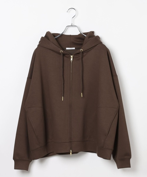 BAYFLOW（ベイフロー）の「[シワになりにくい]Ｗジップダンボールパーカー（パーカー・レディース・グレー/ブラック/ブラウン・FREE）」の5枚目の写真