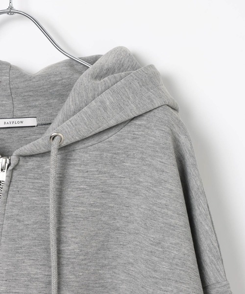 BAYFLOW（ベイフロー）の「[シワになりにくい]Ｗジップダンボールパーカー（パーカー・レディース・グレー/ブラック/ブラウン・FREE）」の8枚目の写真