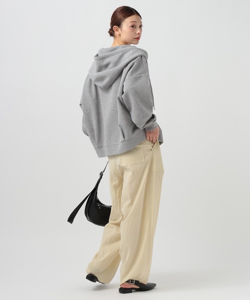 BAYFLOW（ベイフロー）の「[シワになりにくい]Ｗジップダンボールパーカー（パーカー・レディース・グレー/ブラック/ブラウン・FREE）」の18枚目の写真