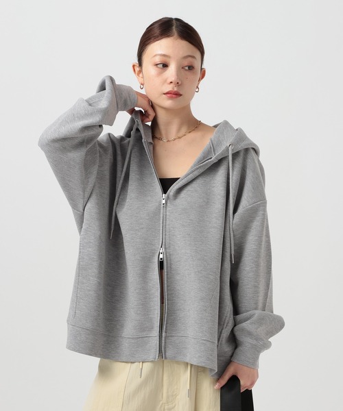 BAYFLOW（ベイフロー）の「[シワになりにくい]Ｗジップダンボールパーカー（パーカー・レディース・グレー/ブラック/ブラウン・FREE）」の19枚目の写真