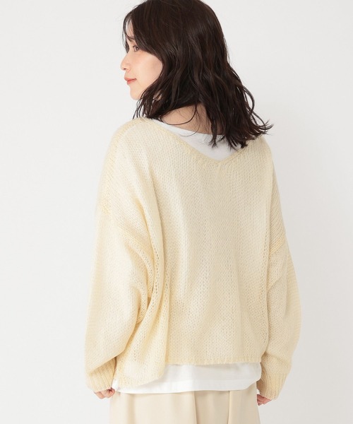 studio CLIP（スタディオクリップ）の「5ゲージダブルフロントモヘアタッチプルオーバー＋カットソーSET（ニット/セーター・レディース・スモーク/アイボリー/ピンク・FREE）」の15枚目の写真