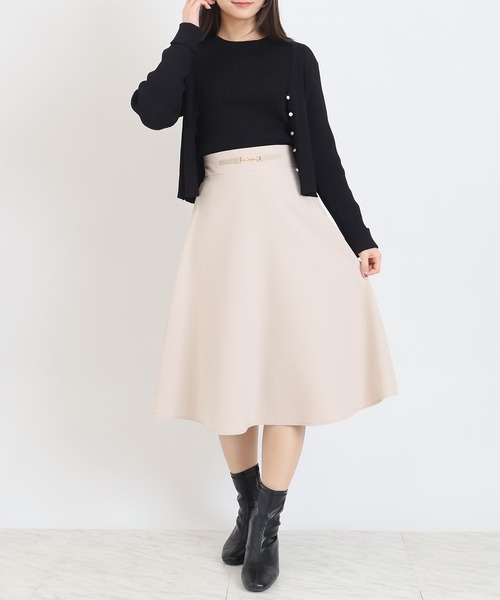 TRUDEA(トルディア)の「ダブルクロスビット付きフレアスカート(スカート・レディース・モカ/ベージュ/ネイビー/ラベンダー・SMALL/MEDIUM/LARGE)」の19枚目の写真