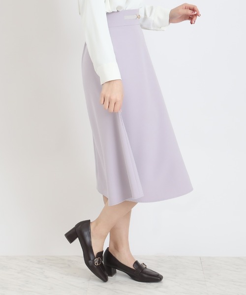 TRUDEA(トルディア)の「ダブルクロスビット付きフレアスカート(スカート・レディース・モカ/ベージュ/ネイビー/ラベンダー・SMALL/MEDIUM/LARGE)」の10枚目の写真