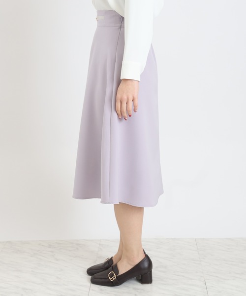 TRUDEA(トルディア)の「ダブルクロスビット付きフレアスカート(スカート・レディース・モカ/ベージュ/ネイビー/ラベンダー・SMALL/MEDIUM/LARGE)」の7枚目の写真