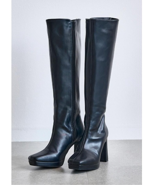 LUDICRUM(ルーディクルム)の「Platform long boots(ブーツ・レディース・ブラック・L)」の1枚目の写真