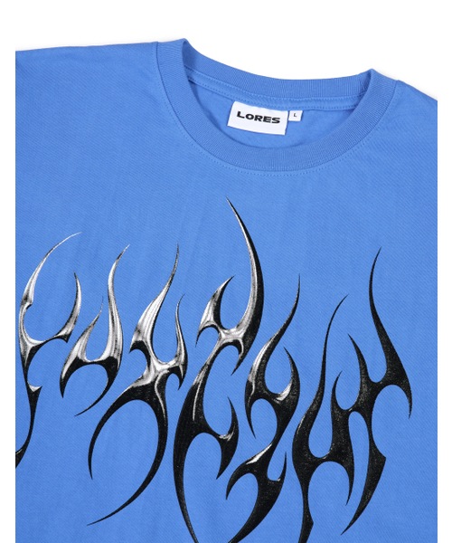 LORES(ロアス)の「Flame Chrome S/S Tee - Blue(Tシャツ/カットソー・レディース・その他・M/L/XL)」の3枚目の写真