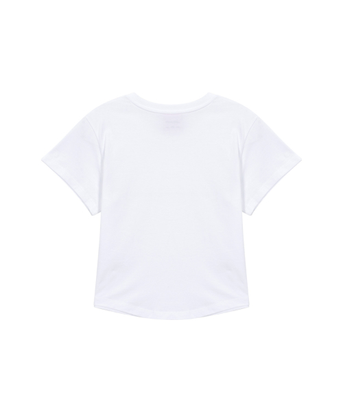ITZAVIBE（イッザバイブ）の「ITZ MINI LOGO CROP T SHIRT - WHITE（Tシャツ/カットソー・レディース・その他・ONE SIZE）」の3枚目の写真