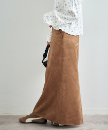 フェイクスエードバックスリットスカート