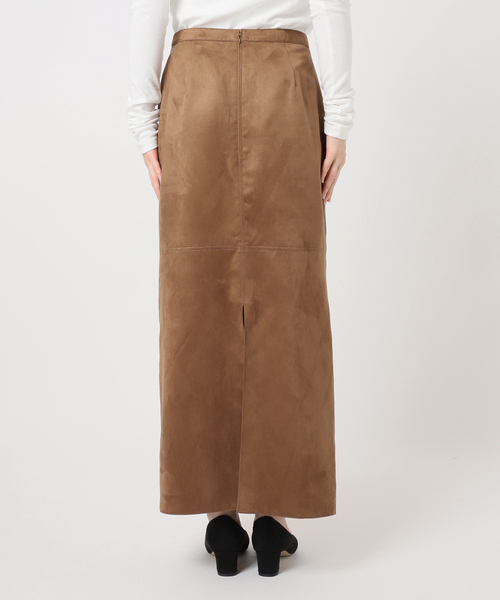 U by SPICK&SPAN（ユーバイスピックアンドスパン）の「フェイクスエードバックスリットスカート（スカート・レディース・ブラウン・36/38）」の11枚目の写真