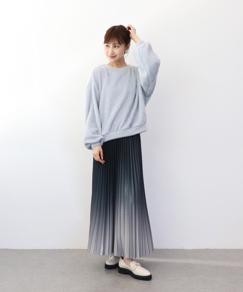 Jines（ジネス）の「ニットプリーツスカート（スカート・レディース・ブラック/ブラウン・38）」の18枚目の写真