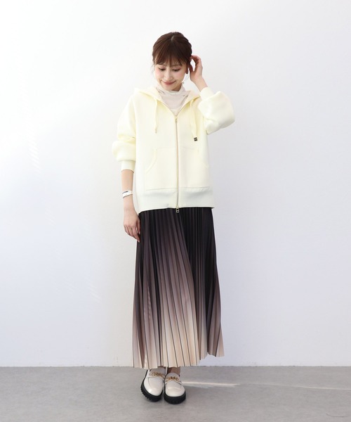 Jines（ジネス）の「ニットプリーツスカート（スカート・レディース・ブラック/ブラウン・38）」の13枚目の写真