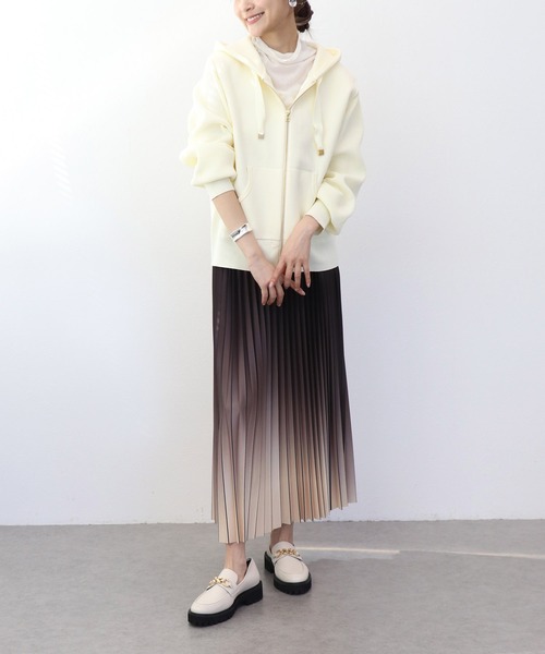 Jines（ジネス）の「ニットプリーツスカート（スカート・レディース・ブラック/ブラウン・38）」の14枚目の写真