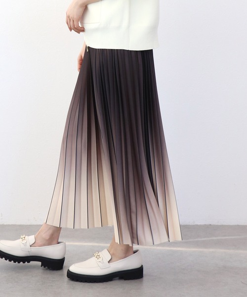 Jines（ジネス）の「ニットプリーツスカート（スカート・レディース・ブラック/ブラウン・38）」の17枚目の写真