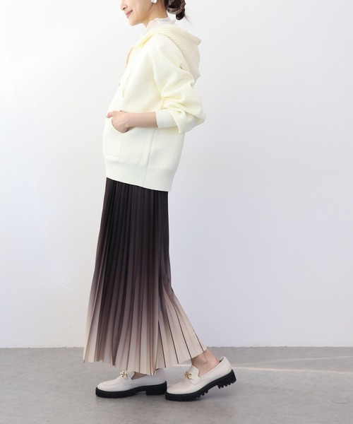 Jines（ジネス）の「ニットプリーツスカート（スカート・レディース・ブラック/ブラウン・38）」の15枚目の写真