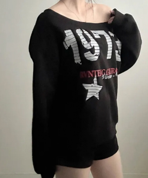 VIVID LADY(ビビッドレディー)の「【裏起毛】 オフショル ボートネック 2WAY スウェットトップス(スウェット・レディース・ワイン/ブラック/アイボリー/グレー・FREE)」の10枚目の写真