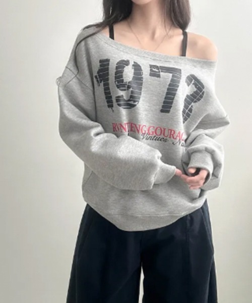 VIVID LADY(ビビッドレディー)の「【裏起毛】 オフショル ボートネック 2WAY スウェットトップス(スウェット・レディース・ワイン/ブラック/アイボリー/グレー・FREE)」の21枚目の写真
