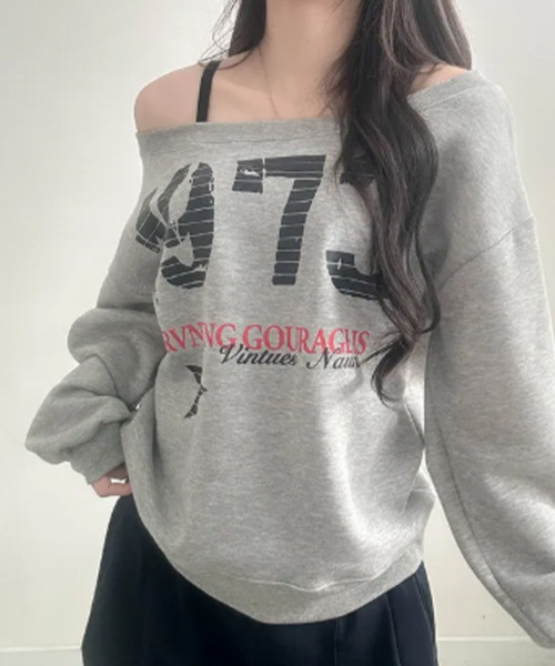 VIVID LADY(ビビッドレディー)の「【裏起毛】 オフショル ボートネック 2WAY スウェットトップス(スウェット・レディース・ワイン/ブラック/アイボリー/グレー・FREE)」の20枚目の写真