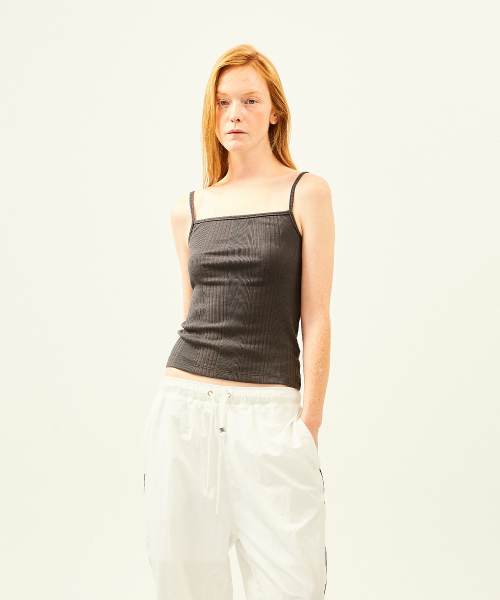 LABELARCHIVE(ラベルアーカイブ)の「Ella rib camisole coal(Tシャツ/カットソー・レディース・その他・ONE SIZE)」の1枚目の写真