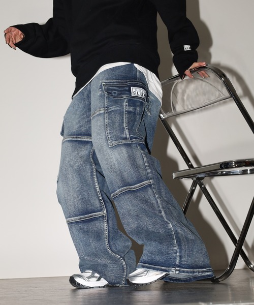 PRO CLUB (プロクラブ)の「PRO CLUB デニムカーゴパンツ セットアップ可(カーゴパンツ・メンズ・ワンウォッシュ/ブラック・36/34/32/38/40/42/30/28)」の11枚目の写真