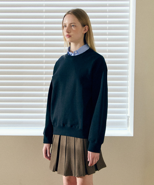 BASIC HOUSE（ベーシックハウス）の「女性特別綿セミオーバーフィットスウェットブラック（スウェット・レディース・ブラック・FREE）」の3枚目の写真