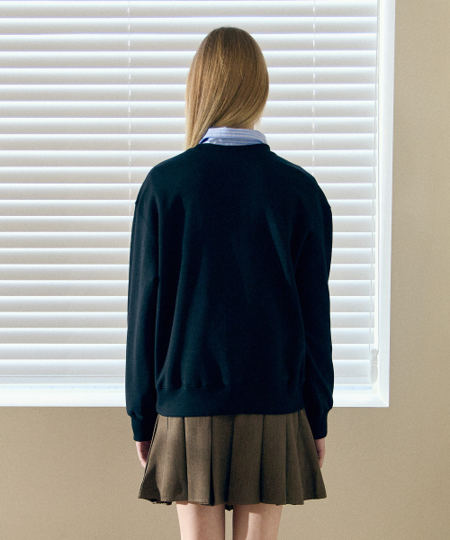 BASIC HOUSE（ベーシックハウス）の「女性特別綿セミオーバーフィットスウェットブラック（スウェット・レディース・ブラック・FREE）」の4枚目の写真