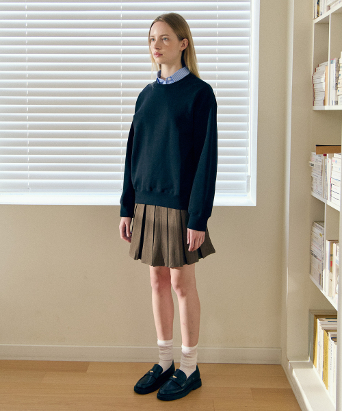 BASIC HOUSE（ベーシックハウス）の「女性特別綿セミオーバーフィットスウェットブラック（スウェット・レディース・ブラック・FREE）」の6枚目の写真