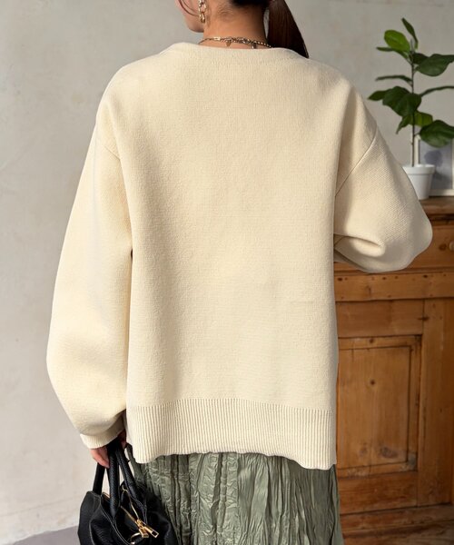 Chez toi（シェトワ）の「ニットテーラーカーディガン（カーディガン/ボレロ・レディース・グレー/アイボリー/ネイビー・FREE）」の9枚目の写真