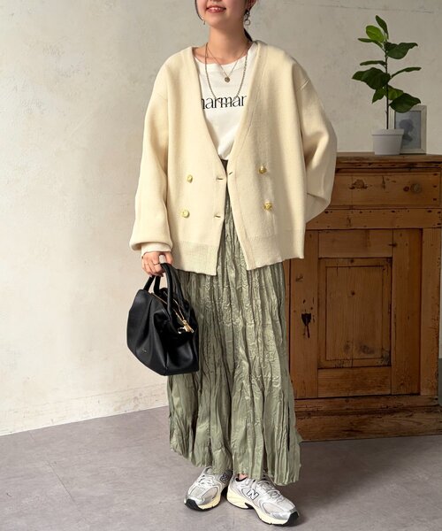 Chez toi（シェトワ）の「ニットテーラーカーディガン（カーディガン/ボレロ・レディース・グレー/アイボリー/ネイビー・FREE）」の10枚目の写真